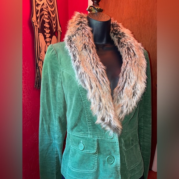 Y2K Green Corduroy Jacket - Picture 6 of 16